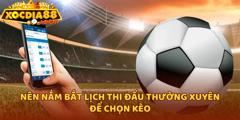 Nên nắm bắt lịch thi đấu thường xuyên để chọn kèo