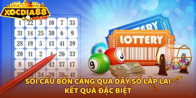 Soi cầu bốn càng qua dãy số lặp lại kết quả đặc biệt
